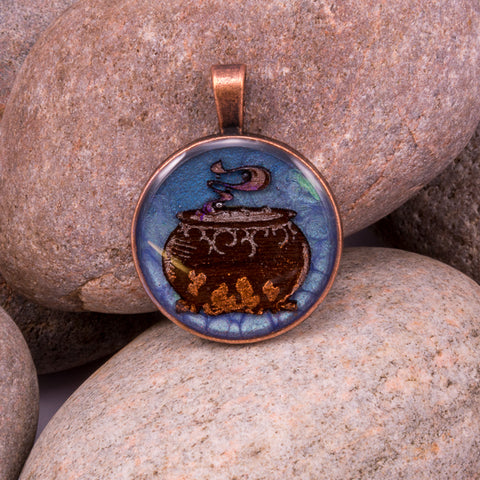 Witches Cauldron Pendant (#1217)