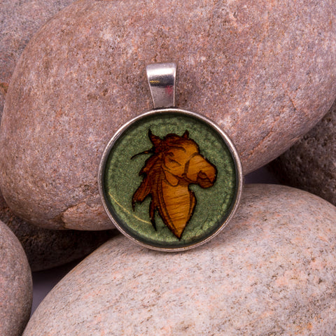 Spirited Horse Pendant (#1233)