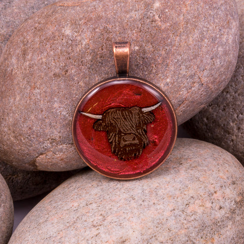 Highland Cow Pendant (#1237)