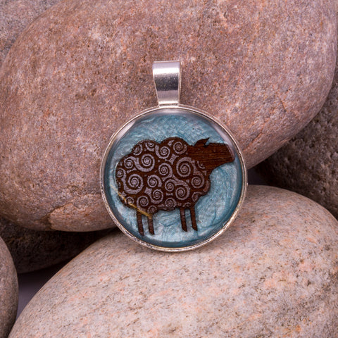 Woolly Sheep Pendant (#1243)