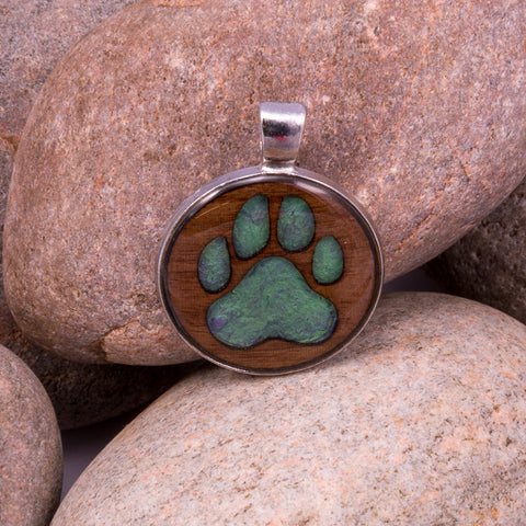 Dog Paw Print Pendant (#1244)